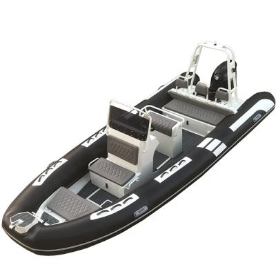 China Water Sports Heavy Duty Aluminum Double Hull RIB600 Deep VE PVC/HypalonFishing 20ft Inflatable Boats for sale