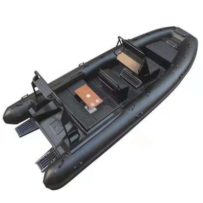 China Heavy Duty21ft Water Sports Double Aluminum Hull RIB 640 Deep V PVC/Hypalon Inflatable Boats For Sale for sale