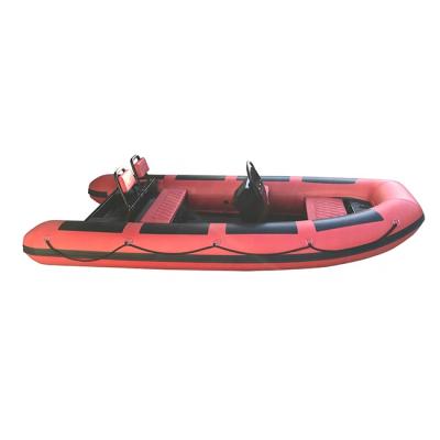 China Durable 13ft Double RIB390 Aluminum Hull Inflatable Boat Shape Hypalon / PVC Rowing For Funny for sale