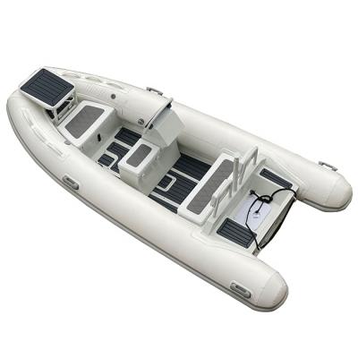 China Europe RHIB380 Hypalon Dinghy 12ft RIB Hull Deep V PVC Inflatable Boat Oar Durable Aluminum Boat CE Hull for sale