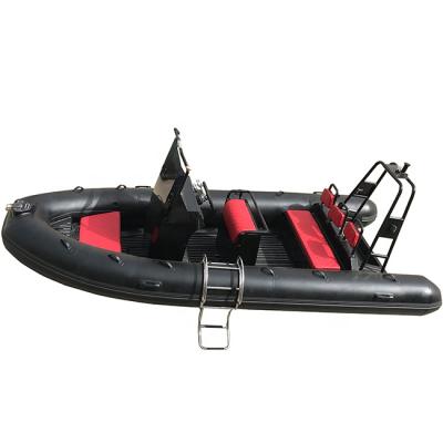 China Water Sports 17ft Deep V-Shape Aluminum Hull RIB 500 CE PVC/Hypalon Inflatable Boat For Fishing for sale