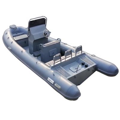 China Ultralight Aluminum / Family Lighter Durable 18ft Rhib560 Orca Hypalon / PVC Inflatable Boat For Sale for sale