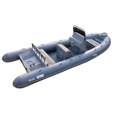 China Heavy Duty 19ft Aluminum Inflatable Water Sports Hull RIB 560 PVC/Hypalon Double Boats Center Console for sale