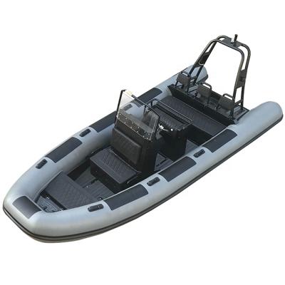 China Water Sports High Performance 19ft Aluminum Hull RIB 560 PVC/Hypalon Double Inflatable Boats Center Console for sale