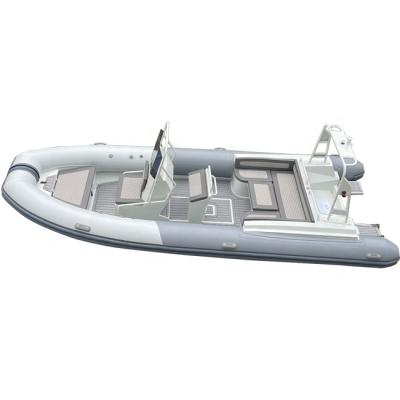 China Durable Aluminum Hull Ocean Boat RIB640 Inflatable Rowing Patrol 21ft For Sale Orca Hypalon/PVC for sale