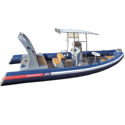 China Sport 25ft Luxury RIB 750 Fiberglass Hypalon/ORCA Inflatable Boats For Sale for sale