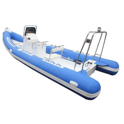 China Water Sports 22ft RIB660 Tornadoo/Orca/PVC Luxury Fiberglass Hull Hypalon Inflatable Speedboat with Navi Lights for sale