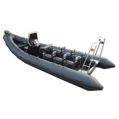 China Watersports RIB 660 Tornadoo/Orca/PVC Fiberglass Deep Hull Hypalon V Luxury Inflatable Speedboat With Console for sale