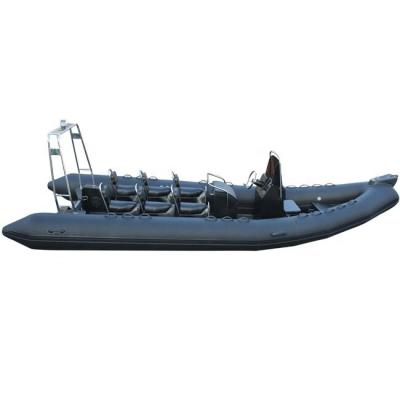 China 22ft Luxury Double Hull Fiberglass Inflatable Rigid Boat RIB660 Hypalon/PVC Patrol 12Capacity For Family for sale