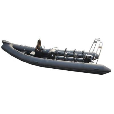 China Tornadoo/Orca/PVC Deep Hull Fiberglass Water Sports Police Patrol RIB 660 Deluxe Hypalon V Inflatable Speedboat for sale