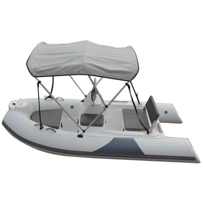 China Small RIB 340 Water Sports Dinghy 11ft Deep V Shape CE PVC/Hypalon Fiberglass Hull Inflatable Boat For Sale for sale