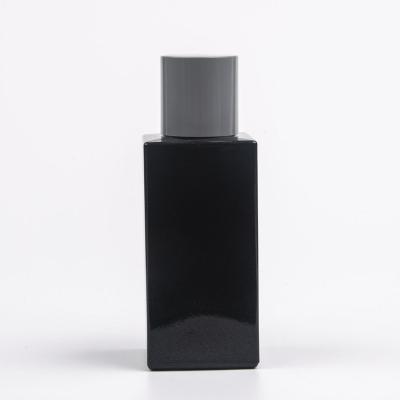 China Personal Care Wholesale 100ml Glass Perfume Bottle Spray Perfume Bottle Black Empty Glass Perfume Bottle for sale