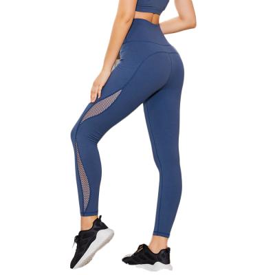 China Casual Women Yoga Pants Mesh Gym Pant Jogging High Quality Nylon Spandex Seamlesss Lift Up Workout Gaiters Pants for sale