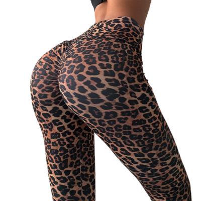 China Wholesale Butt Lifter Tiktok Pantyhose Yoga Scuff Resistance Women Spandex Nylon Leopard Gaiters For Women Butt Lift Tummy Control for sale