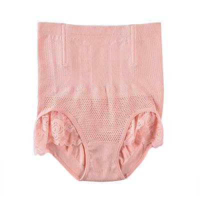 China Tender Underwear Women's Waist Viable High Belly Honeycomb Butt Lifter Body Shaping Waist Lace Briefs Panties Shaper Underwear for sale