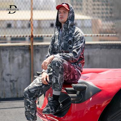 China Breathable Men Camouflage Set Hoodies Autumn Winter Casual Tracksuit Zipper Sweatpants Camouflage Sports Sets for sale