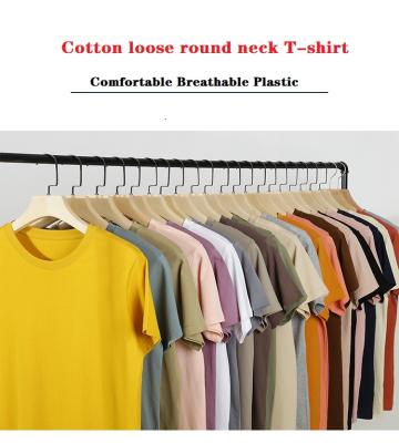 China Custom Made Summer Anti-wrinkle Unisex T-shirt Printing Logo Cotton Blank Plain Men's Tshirt Tshirt for sale