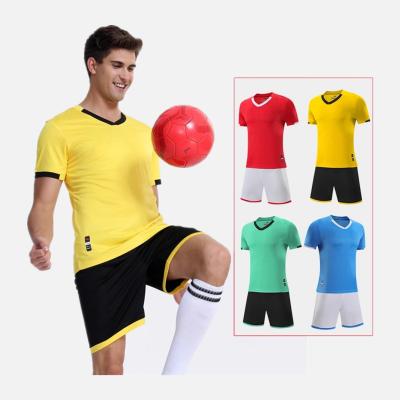 China Sets Custom Men's Summer Short Sleeve Soccer Jersey Sportswear Thai Quality Uniforms Jersey Sets Shorts Soccer Suit for sale