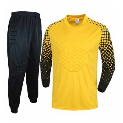 China Fabric: 100% Breathable 100% Polyester Soccer Jersey Long Sleeve O-Neck Soccer Jersey Goalie Training Match Uniforms Jersey Length Pants Set for sale