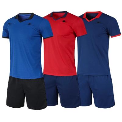 China Fabric: 2021 New Professional Men's Breathable 100% Polyester Soccer Referee Jerseys Sets Soccer Jersey Shirts Tracksuit Custom Soccer Judge Uniforms for sale