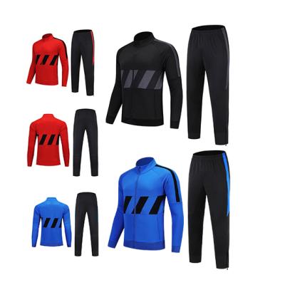 China Fabric: Breathable 100% Polyester Tracksuit Soccer Uniforms Adult Mens Soccer Jersey Sets Running Jackets GYM Kits Sports Clothing Futbol Tracksuits for sale