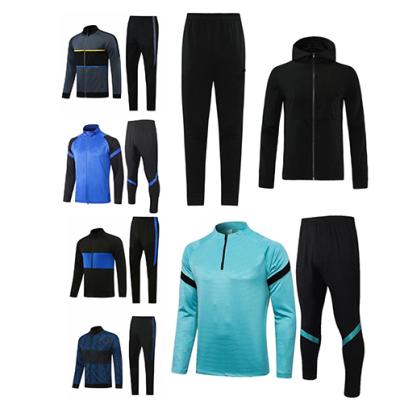 China New High Quality Comfortable Breathable Quick Dry Adult Soccer Training Suit 21 22 Set 2021 2022 Soccer Jacket Soccer Tracksuits for sale