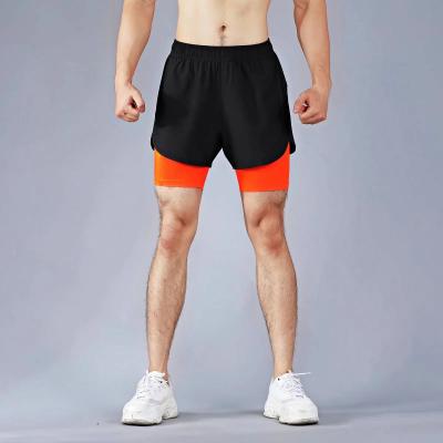 China 2021 Men Breathable 2 Pieces In 1 Shorts Fitness Set Workout Shorts Breathable Women 2 In 1 Running Shorts for sale