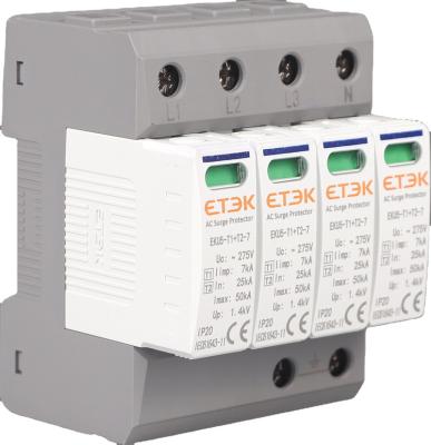 China ETEK SPD DC 500V 800V 1000V 2P DC1000V 20KA~40KA Din Rail 2 Pole Low Voltage Protector 6KA for sale