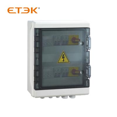 China 1000v dc/15a (ETEK variable solar combiner box for sale