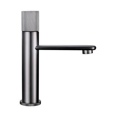 China Minimalist Bathroom Basin Faucet Double Air Control Hot And Cold Basin Faucets Heaven And Earth Style Full Metered Copper Basin Faucet for sale