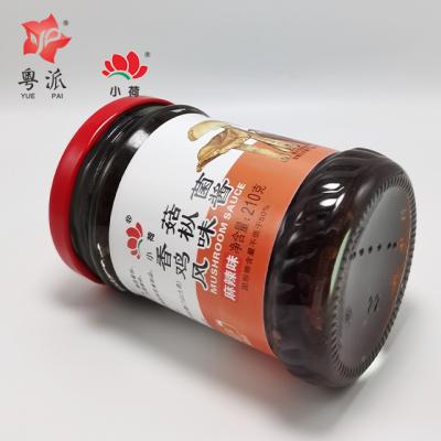 China Foods Cooking Factory Price Instant Sauce Multifunctional Condiment For Noodle Sauce 210g HACCP High Quality Certificated Spicy Mushroom Sauce for sale