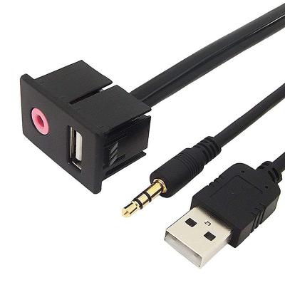 China Multimedia OEM factory usb charger cable to 3.5mm jack and 3.5mm car mount flush extension 3.0 trs in stock for sale