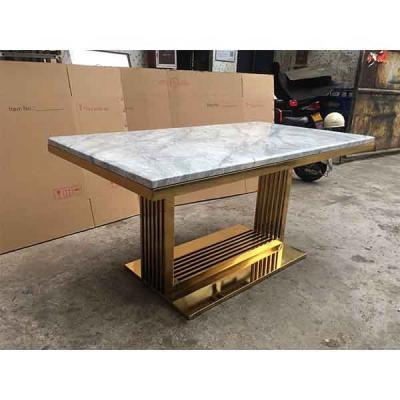 China New Rectangular Comfort Table A8080 Household Marble Dining Table And Chair Set for sale