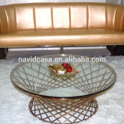 China CN8024 Moden DINING TABLE Gold Coffee Table for sale