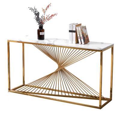 China C8208 DINING ROOM TABLE metal gold hall table wall console for sale