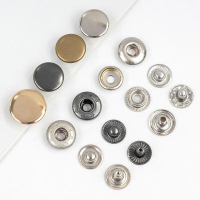 China Custom dry cleaning accessories logo design push button botones four part bag button jacket metal brass bottom snap buttons for for sale