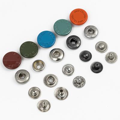 China Four part bag cloth fabric dry cleaning OEM garment accessories push button botones bottom cover brass brass metal snap buttons custom logo for sale