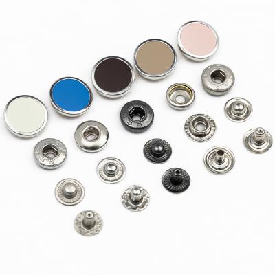 China Custom brass metal push button snap of the bottom cover of shirt cloth bag dry cleaning OEM garment accessories dry cleaning botones botones for sale