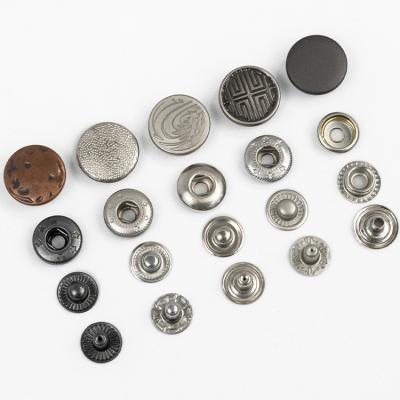 China Custom metal bag bottom four-part high quality fabric four-part brass snap button dry cleaning accessories logo design botones push button bag for sale