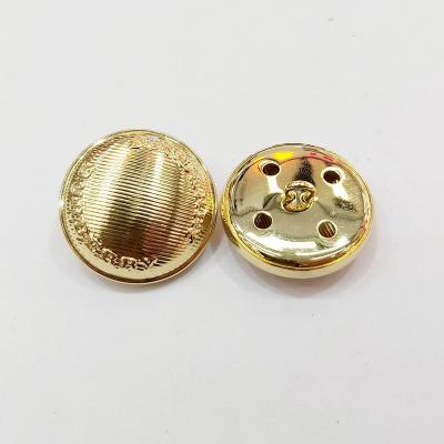 China Custom logo fancy logo blazer buttons dry cleaning overcoat uniforms metal bottom leg suit brass gold coat button for blazer for sale