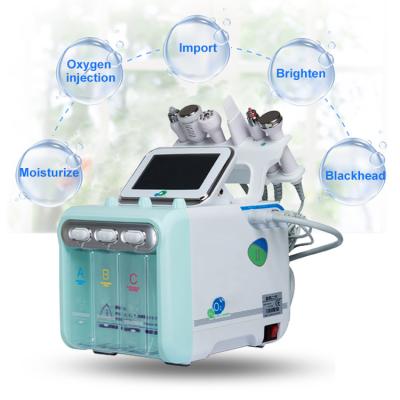 China Newest Popular Wrinkle Remover Oxygen Jet Therapy 6 in 1 Multifunctional Facial Machine Hydra Deep Cleansing Dermabrasion for sale