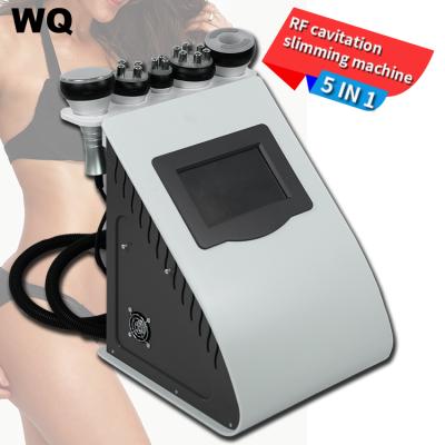 China Hot selling 40k weight loss cavitation and rf vacuum face lifting machine system with 5 in 1 body slimming machine for sale