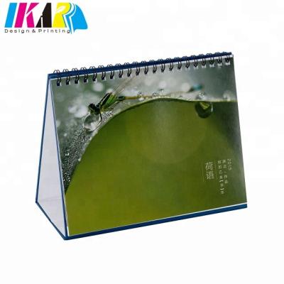 China Wire-O Eco-Friendly Full Color Limit Desk Calendar Printing for sale