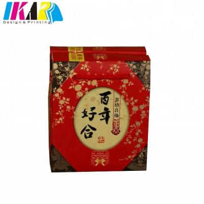 China Recycled Custom Materials Chinese Style Paper Wedding Souvenirs Candy Box for sale