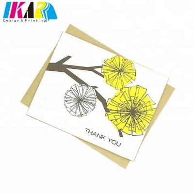 China paper & Cardboard Custom Design And Printing Thank You Card And Envelope for sale