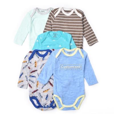 China Factory Customized Logo Cotton Autumn Long Sleeve Baby Romper Sublimation Kids Baby Clothes Comfortable Breathble Long Sleeve for sale