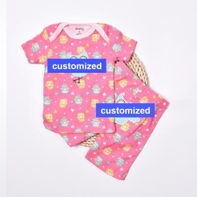 China Breathable Short Customize Sleeve T-shirt Pants Cotton Suit Cartoon Kids Wear Little Boys Baby Clothing Sets Clothes Summer for sale