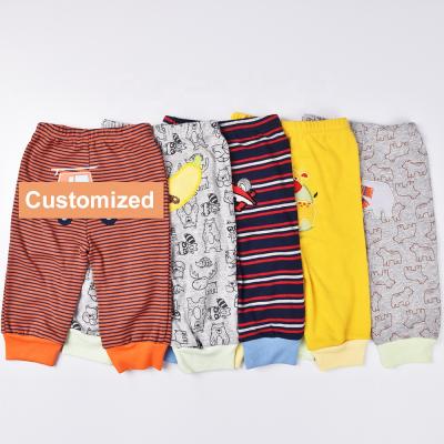 China Cute Baby Long Pants Fashion Toddler Boy Girl Cotton Gaiters Trousers Custom Breathable Cartoon Infant Printing for sale