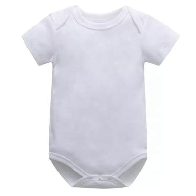 China Wholesale Comfy Pure White Collar Fit Wrap Summer Newborn Infant Shorts Sleeves Baby Clothes Romper for sale