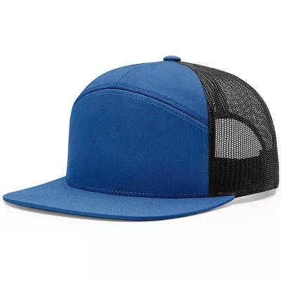 China JOINT Mesh Hat Hip Hop Mesh Snapback Hat Customized Logo Hats 7 Panel Snapback Hat for sale